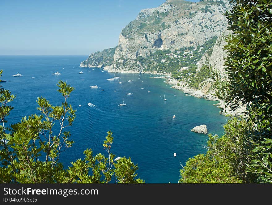 Beautiful view of Capri island