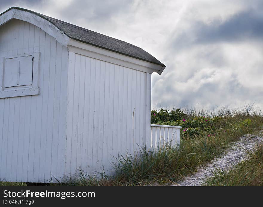 Hut on the beach in sweden. Hut on the beach in sweden