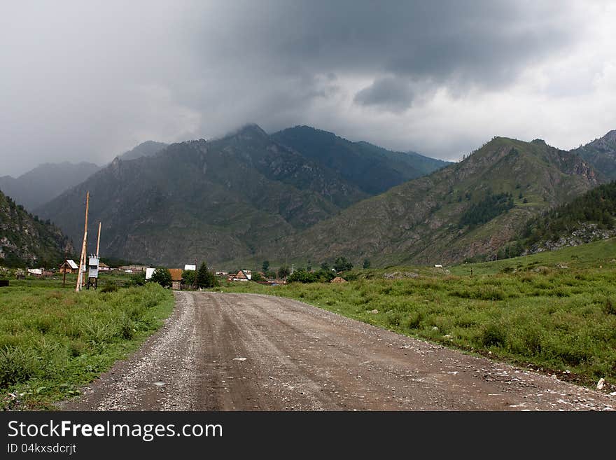 Black Mountain, the road into the mountains, summers in Siberia