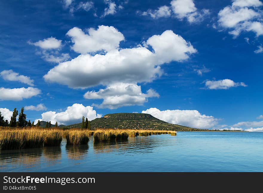 Beautiful landscape from lake Balaton (Hungary)