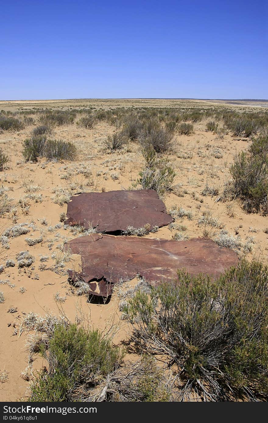 Metal dumped in the desert. Metal dumped in the desert