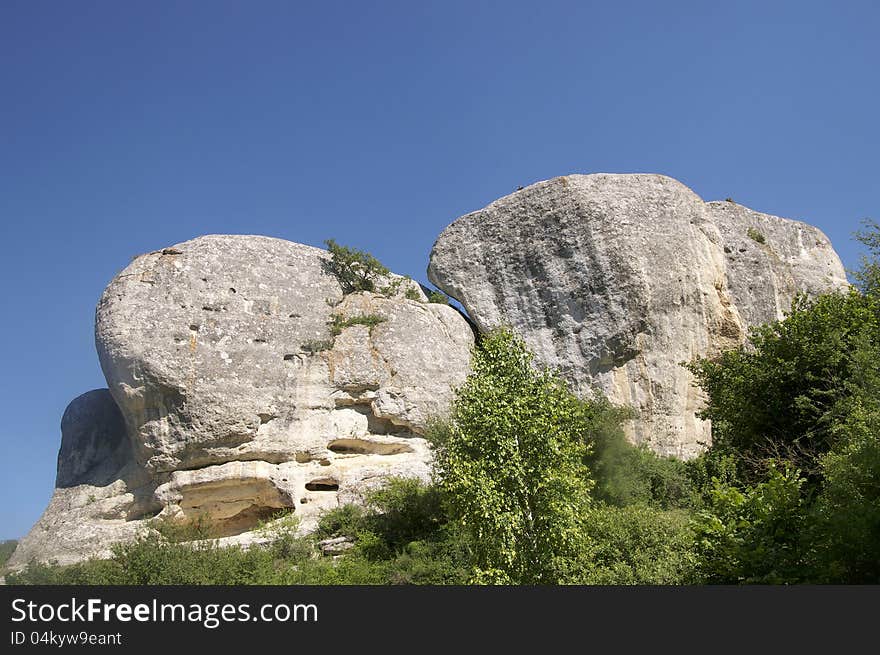 Mountain Crimea in Ukraine tops of the mountains against the sky