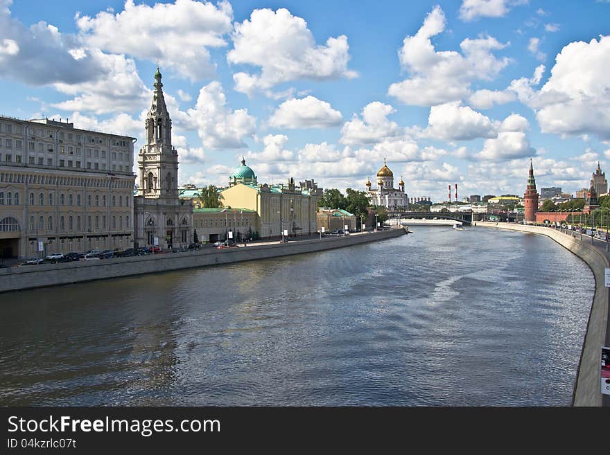 Embankment of the Moskva River