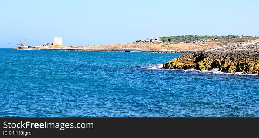 A landscape of the coast of the Gargano - Peschici (FG). A landscape of the coast of the Gargano - Peschici (FG)