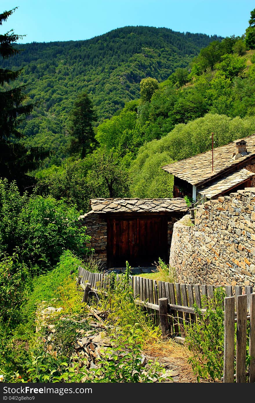 Little tourist village in the bulgarian mountains. Little tourist village in the bulgarian mountains.