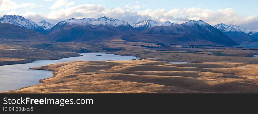 Aoraki Mount Cook From Mt John S View