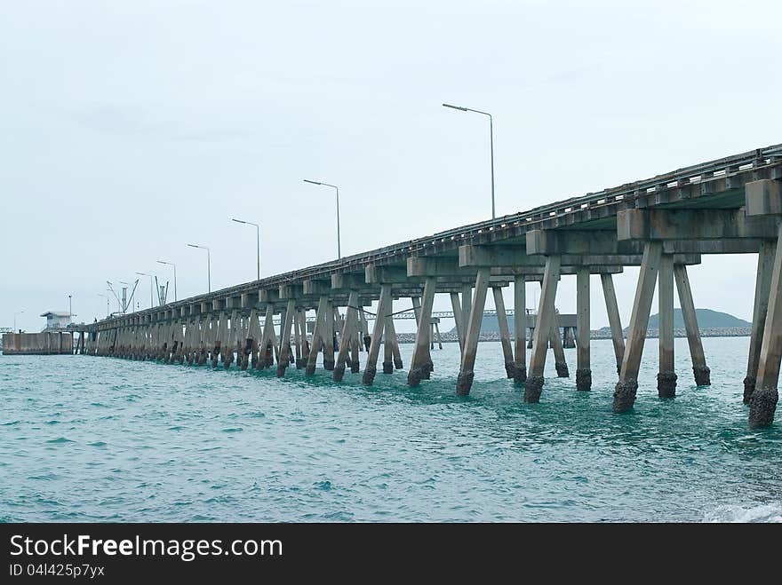 Construction of  bridge to jetty