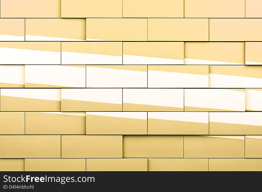 Abstract cubes background in yellow toned. Abstract cubes background in yellow toned