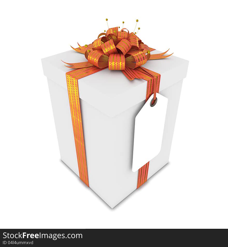 Gift Box with Blank Label