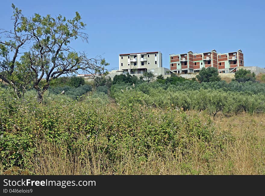 Hotel top mountain on the seaside in Greece Halkidiki. Hotel top mountain on the seaside in Greece Halkidiki