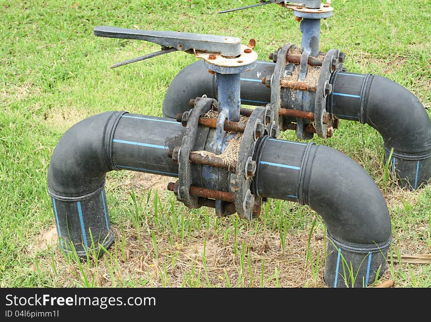 Industry water valve in the field