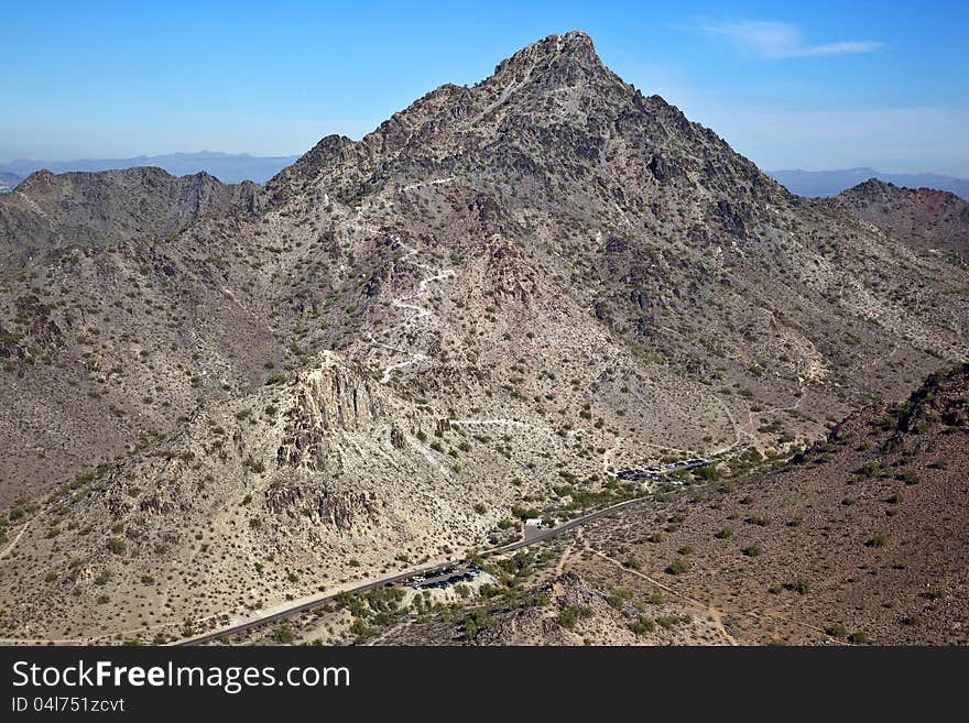 Popular hiking and recreation area in Phoenix, Arizona. Popular hiking and recreation area in Phoenix, Arizona