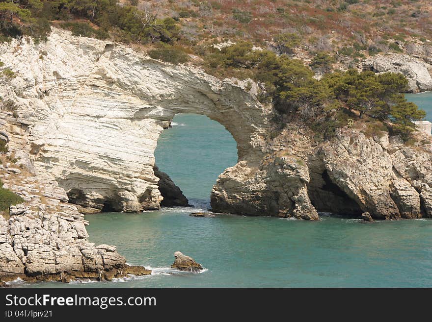 Natural rock arch