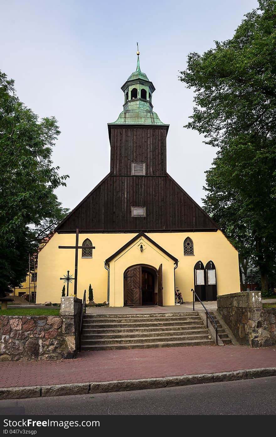 Catholic Church in maritime town Leba, Poland. Catholic Church in maritime town Leba, Poland.