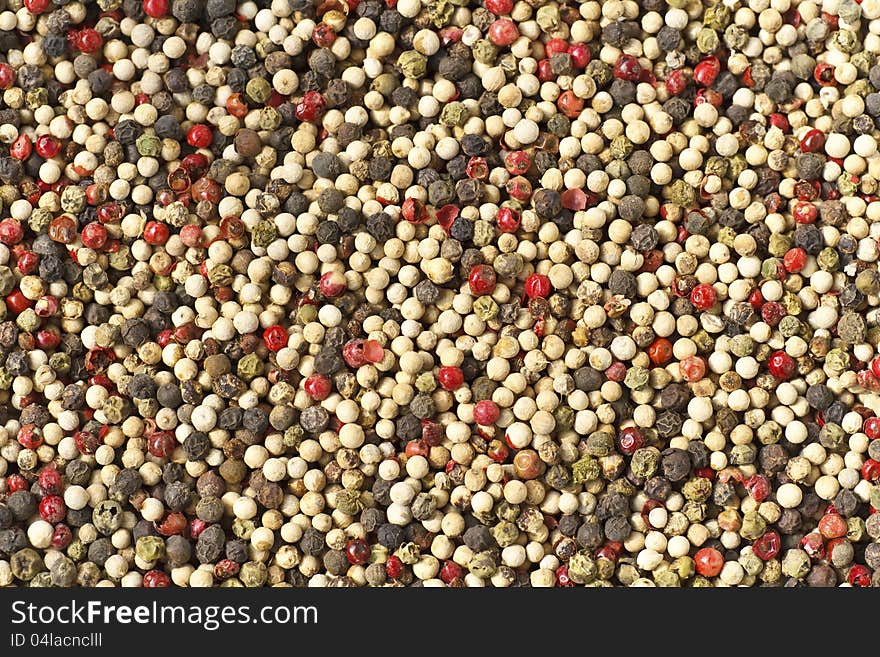 Peppercorns background