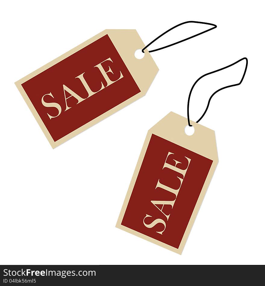 Sale Price Tags isolated on white background