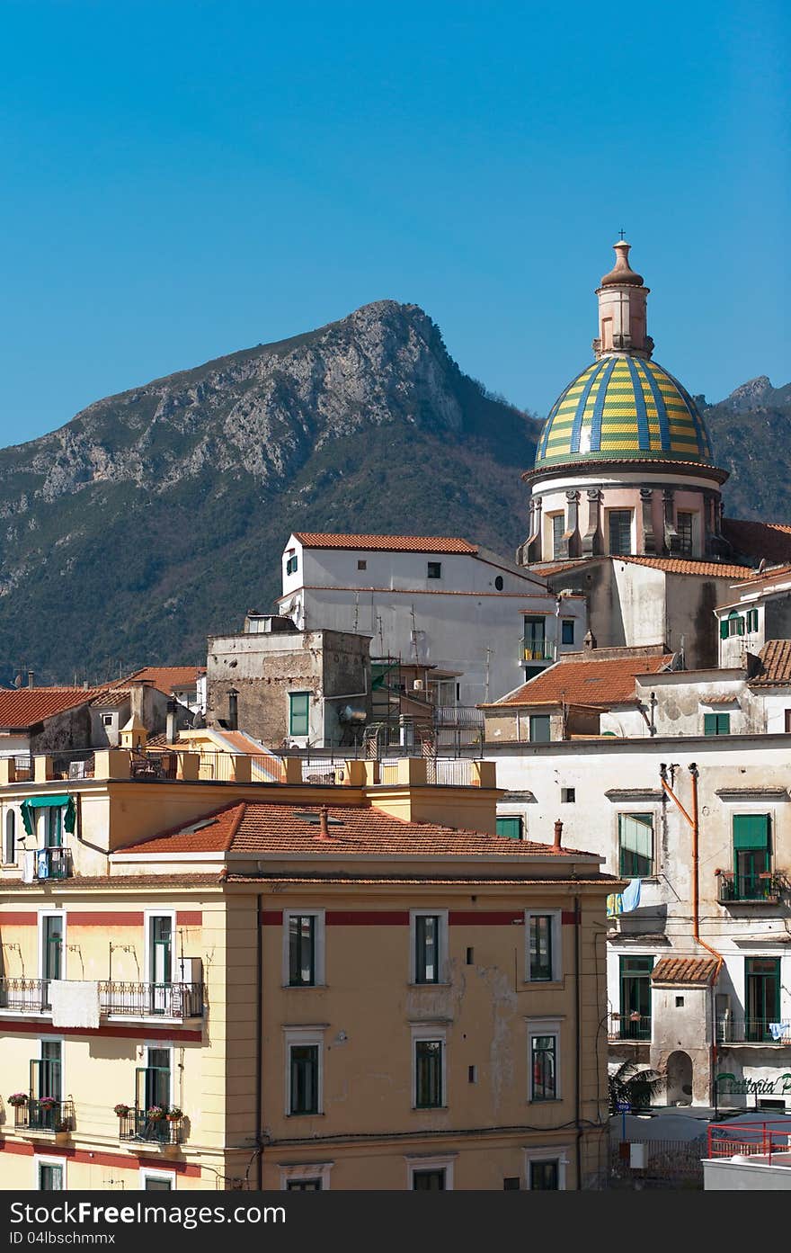 Landscape and the cathedral of vietri sul mare