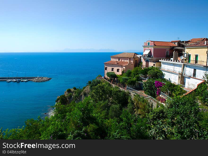 Houses on the hill for a panoramic agropoli