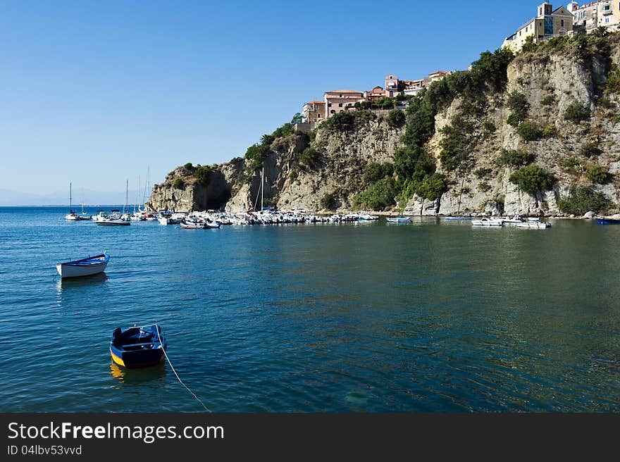 Panoramic views of the coast of Agropoli