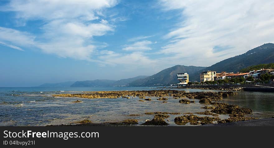 Panoramic views of the coast of Acciaroli