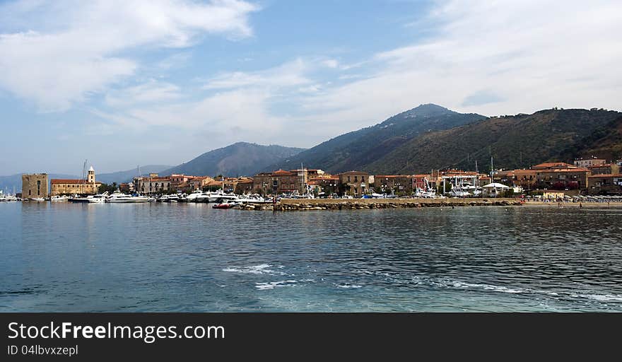 Panoramic views of the coast of Acciaroli