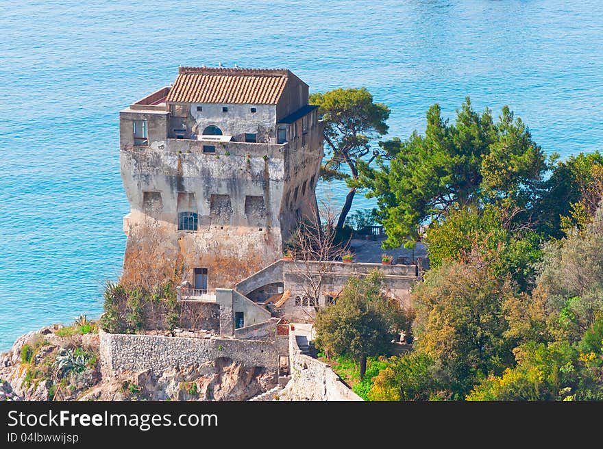 Lookout tower on the coast of Vietri. Lookout tower on the coast of Vietri