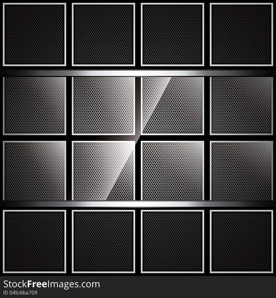 Abstract background, metallic brochure, vector