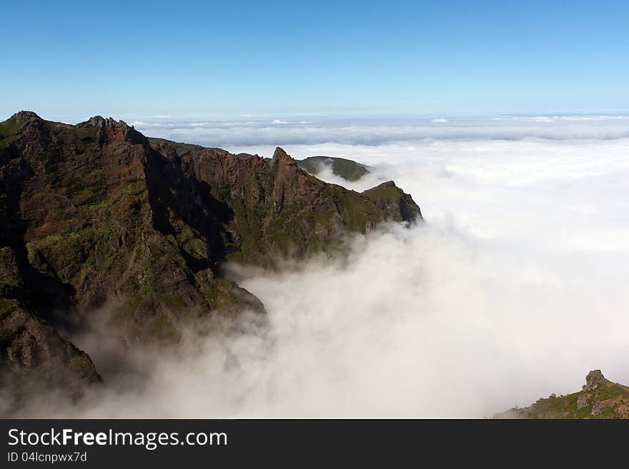 Above the clouds of the Pico do Areeiro