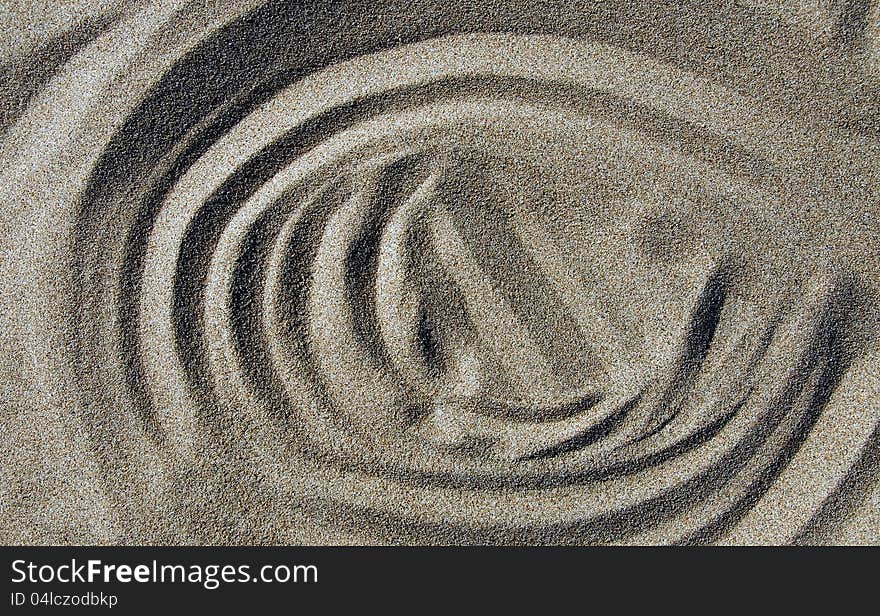Formations in sand on rural beach in outdoor scene. Formations in sand on rural beach in outdoor scene