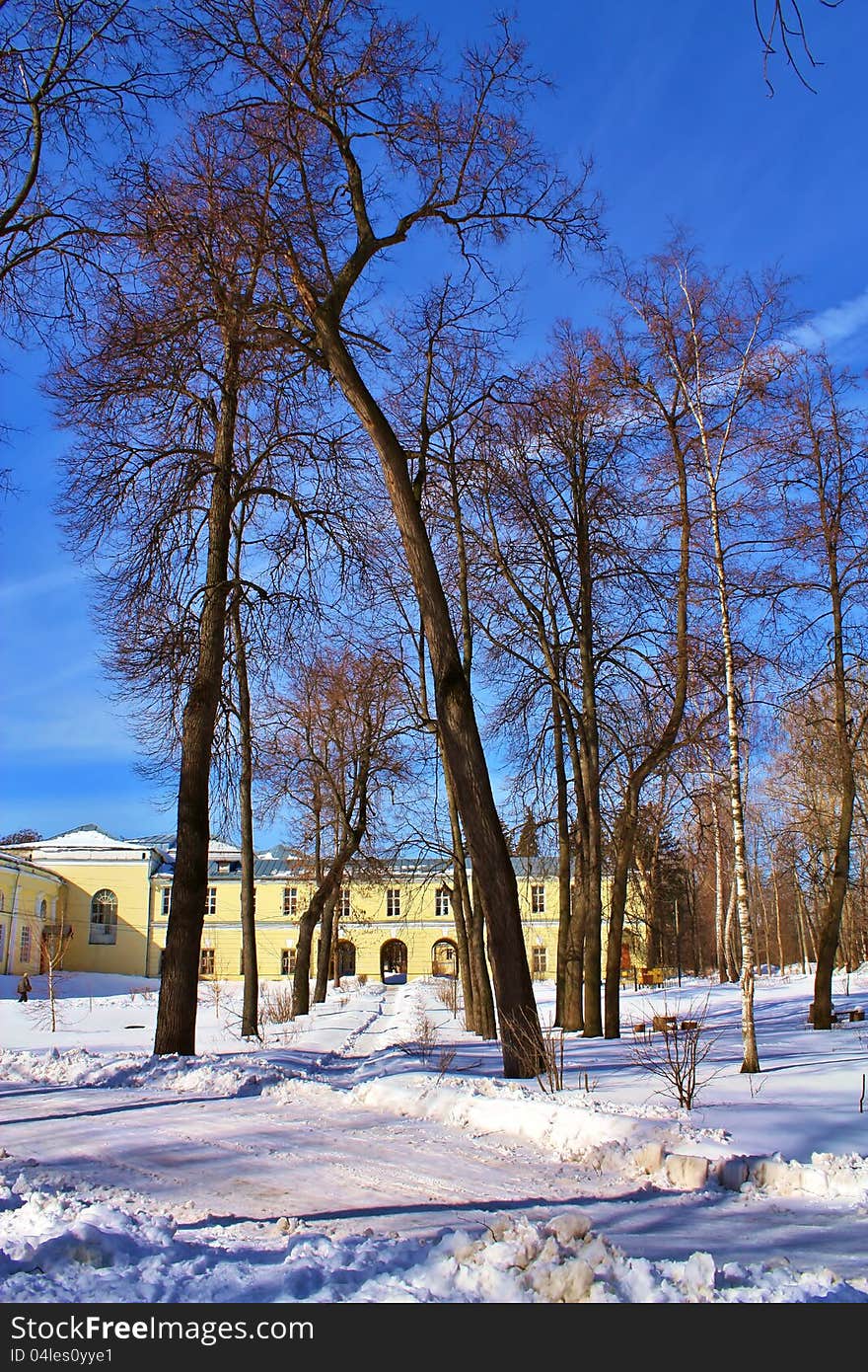 Fragment of the old manor of the nineteenth century near Moscow. Fragment of the old manor of the nineteenth century near Moscow