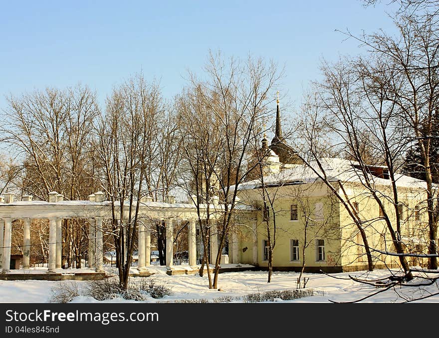 Fragment of the old manor of the nineteenth century near Moscow. Fragment of the old manor of the nineteenth century near Moscow