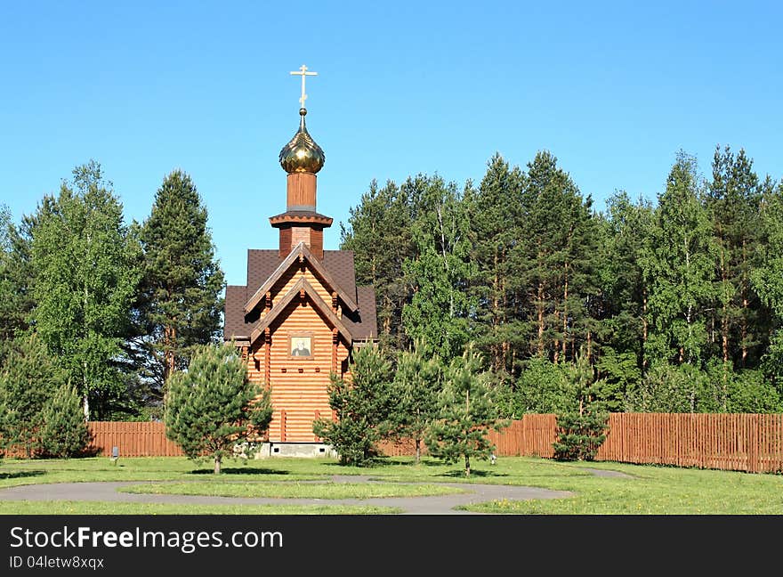 Rural landscape with church