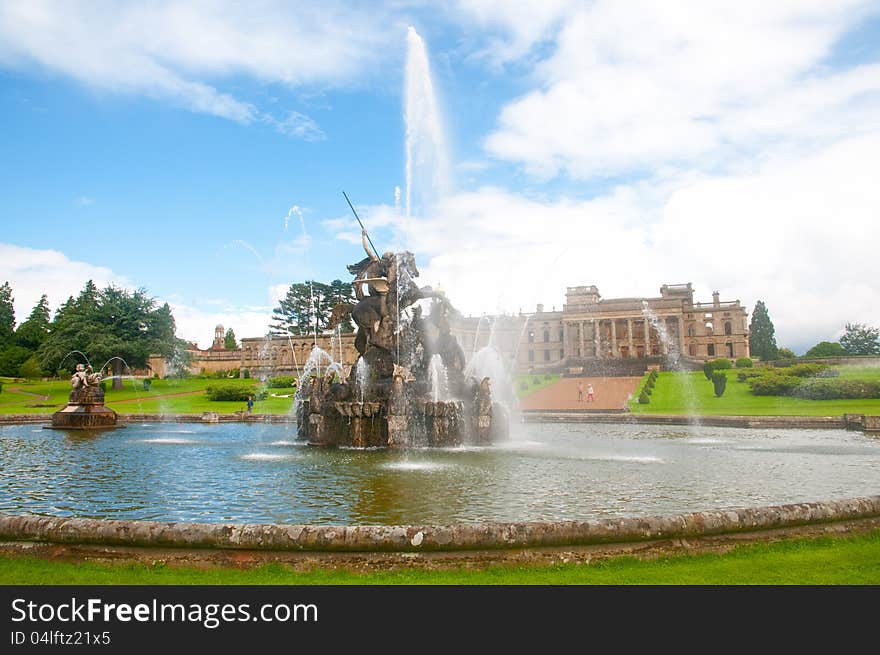 The House And Spraying Fountain