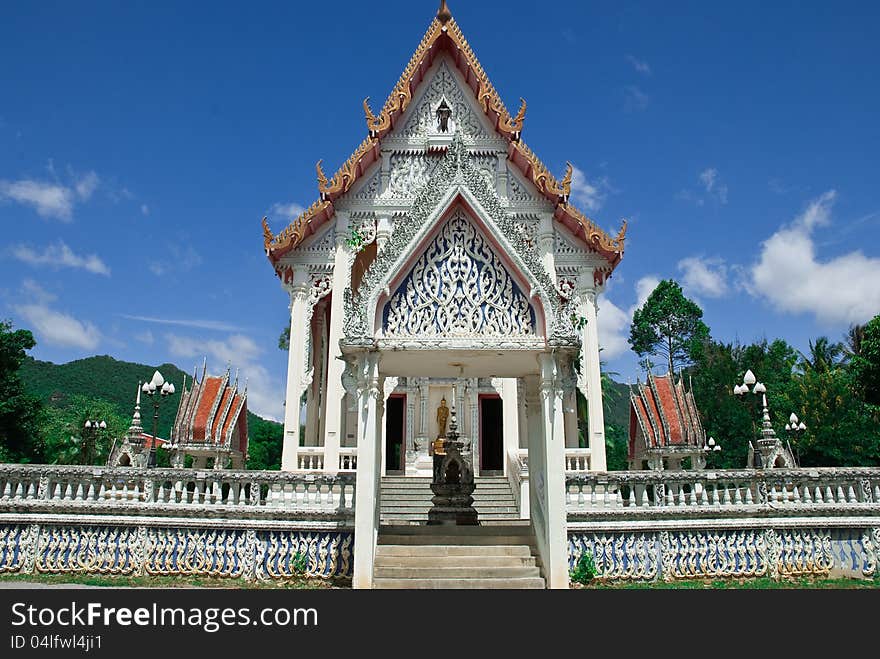 THE TEMPLE IN THE COUNTRYSIDE IN THAILAND. THE TEMPLE IN THE COUNTRYSIDE IN THAILAND