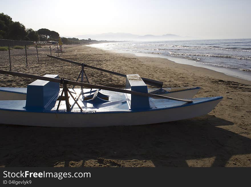 Lifeboat On The Beach