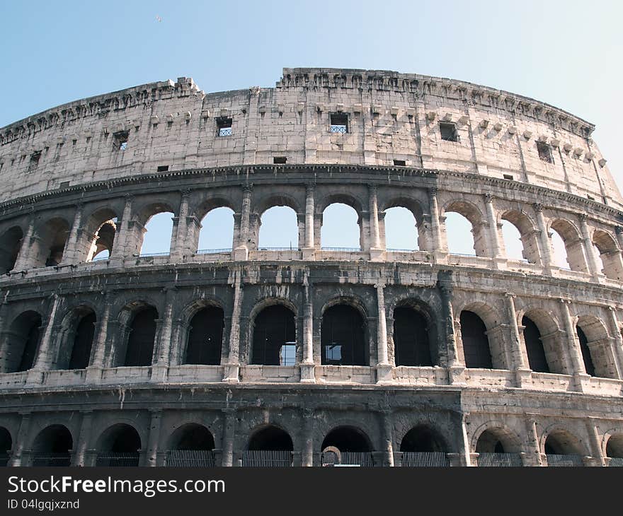 Ancient roman colosseum in Rome.Italy. Ancient roman colosseum in Rome.Italy