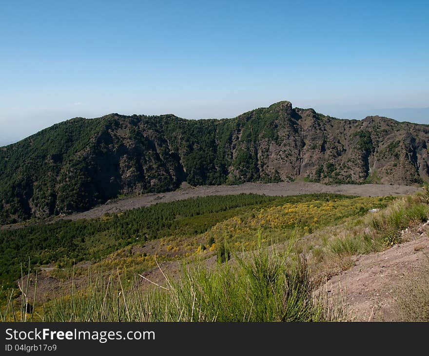 View from Vesuvius-lava flow. View from Vesuvius-lava flow