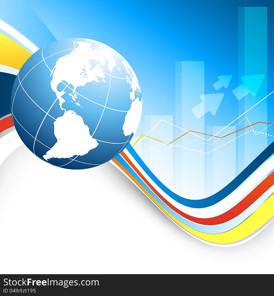 Growth statistic frame. Eps10