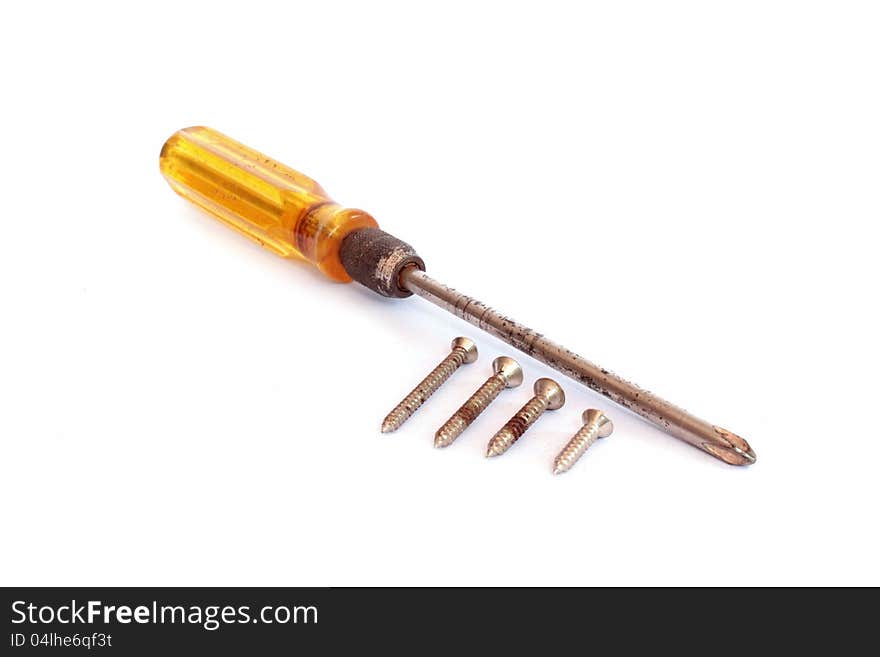 Screwdriver and screws