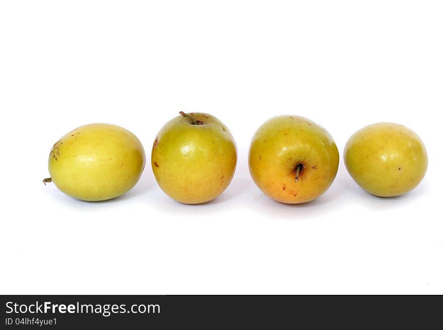 Monkey Apples on white background