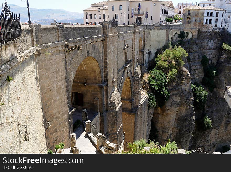 New bridge in Ronda, one of the famous white villages in Málaga, Andalusia, Spain. New bridge in Ronda, one of the famous white villages in Málaga, Andalusia, Spain