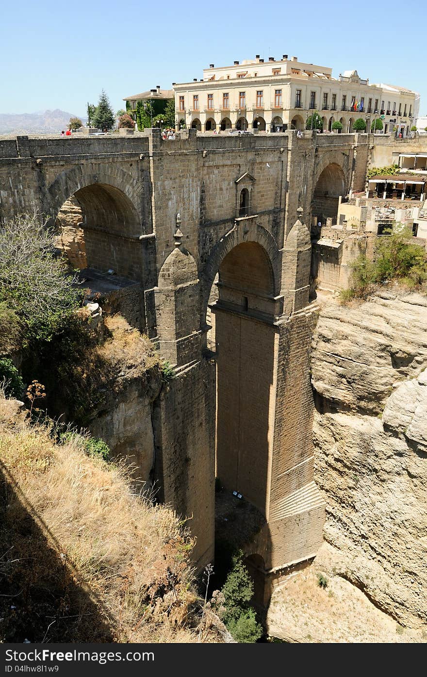 New bridge in Ronda, one of the famous white villages in Málaga, Andalusia, Spain. New bridge in Ronda, one of the famous white villages in Málaga, Andalusia, Spain