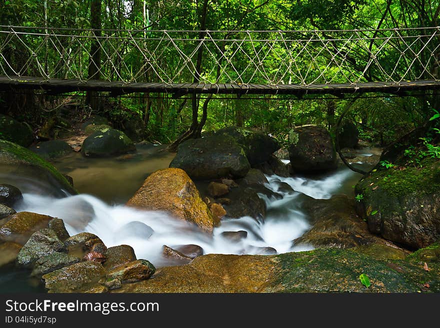 Bridge over the waterfall