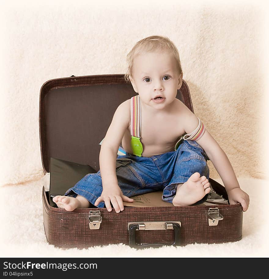 Child And Suitcase