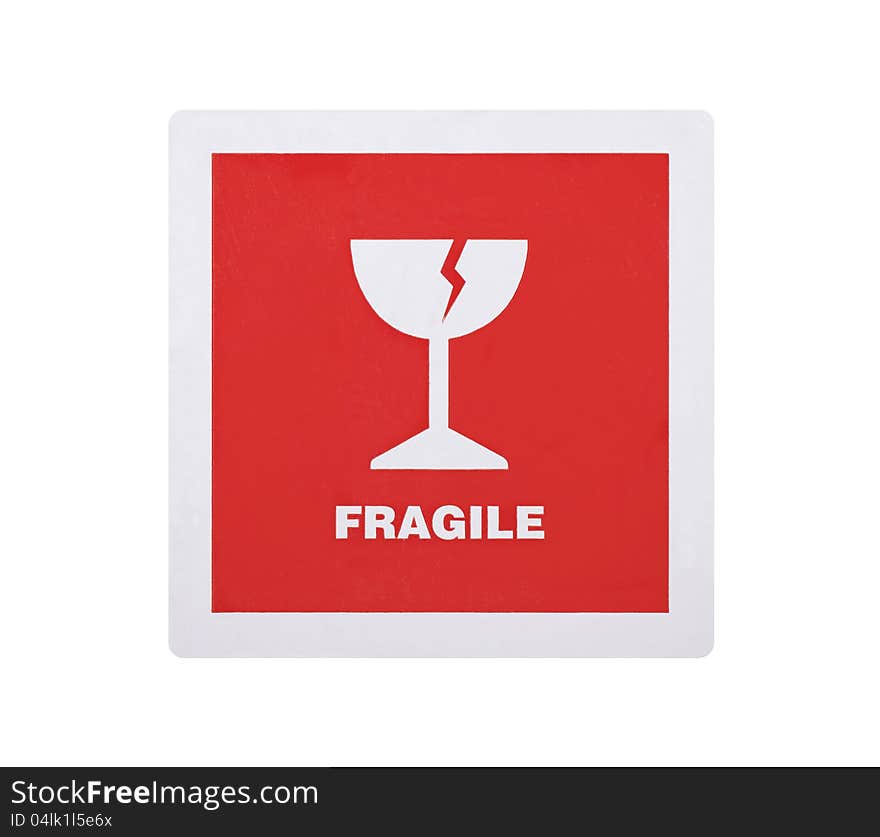 Fragile sticker with clipping path