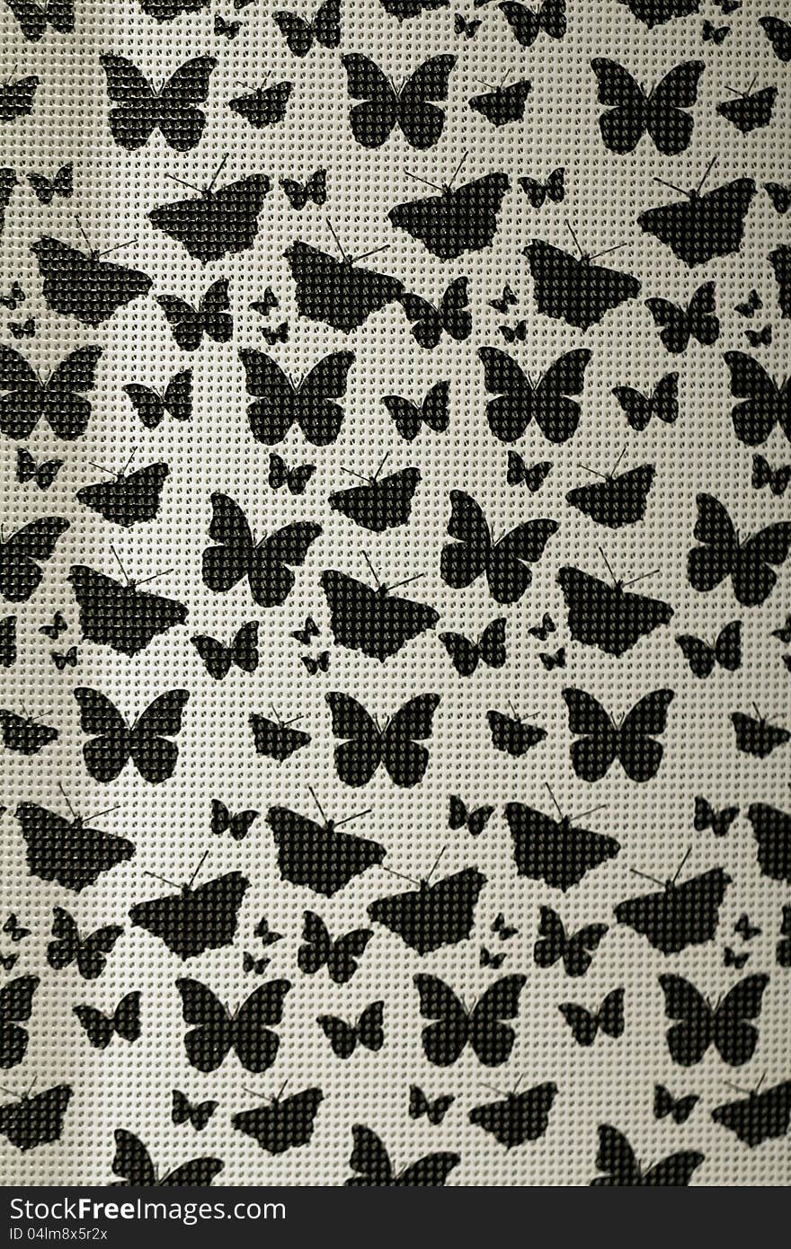 Butterflies abstract background on white pattern