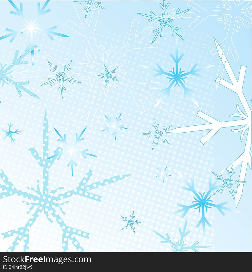 Winter Snowflakes Background