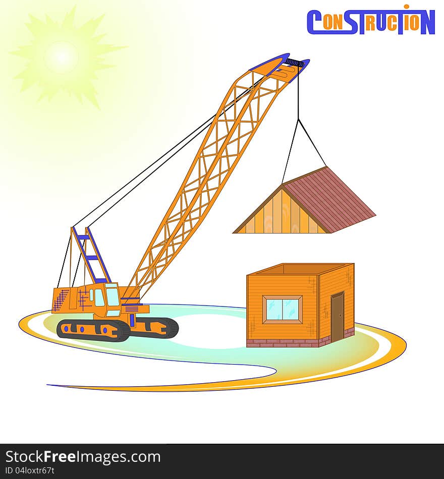 Construction of the house. Vector illustration