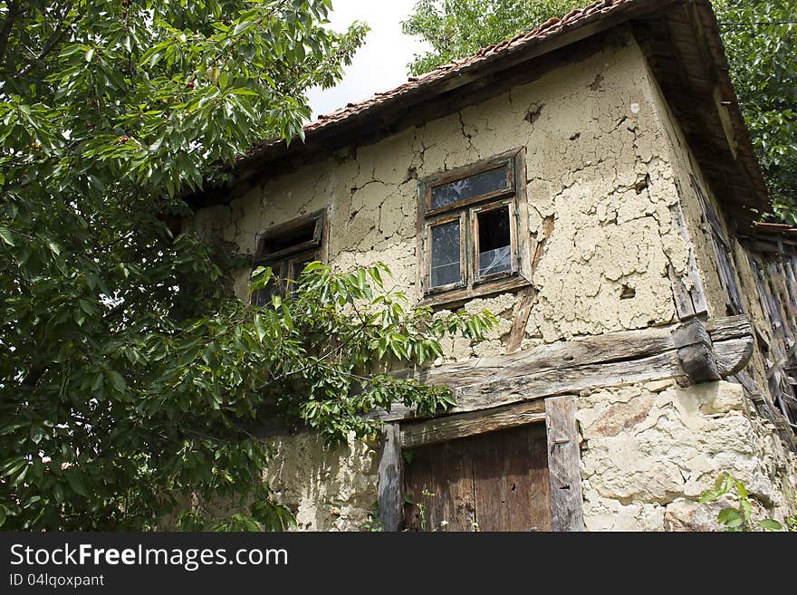 Very old mud Bosnian house