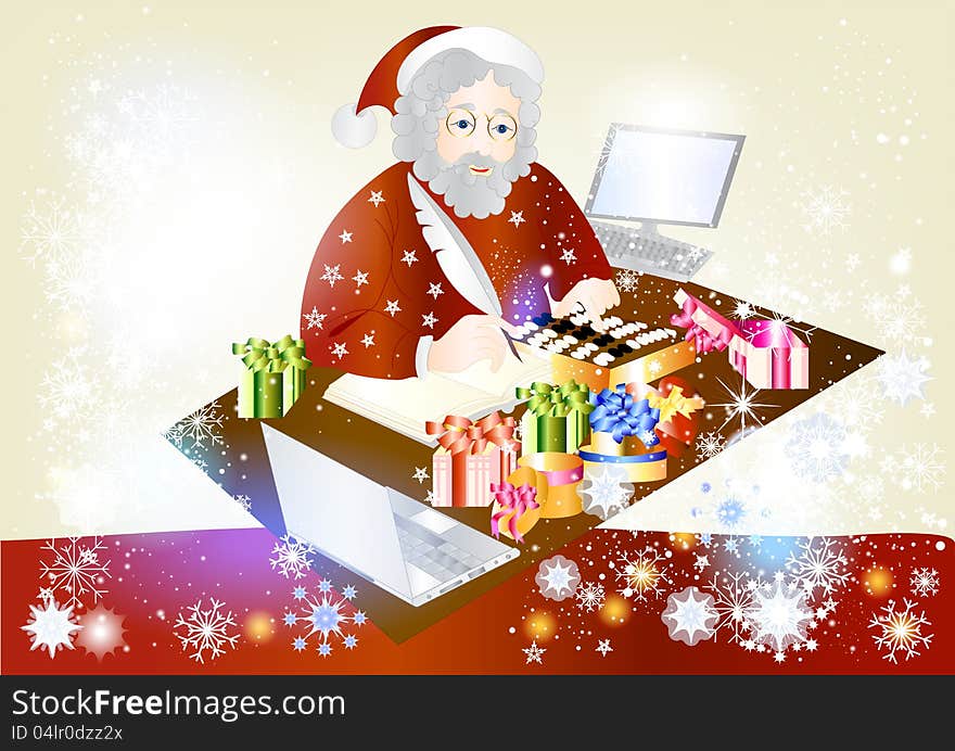 Christmas Santa with gifts